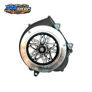 Tutup cover kipas mesin carbon wtp set spiner bintang alumunium PNP Honda beat fi scoopy fi spacy fi 2012-2014 stater kasar