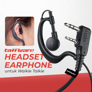 Taffware Headset Earphone FBI Walkie Talkie HT 2 Pin 102dB for Baofeng - K0459 - Black