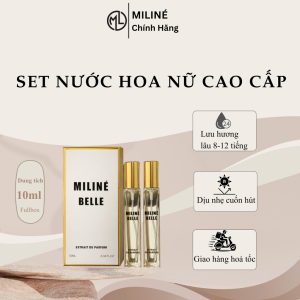 Combo Nước Hoa Nữ Chính Hãng Miliné Belle Nước Hoa Nữ Thơm Lâu 24h Cao Cấp 10ml