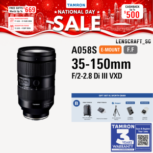 [Sony E] Tamron 35-150mm F2-2.8 Di III VXD Lens [A058S] | Tamron Singapore Warranty