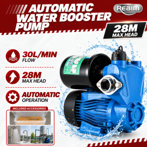 REAIM 370W Automatic Self Priming Water Pump 220V High Pressure Household Booster Pump for Home Water Supply Shower Kitchen Garden
