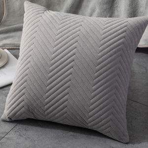 【NEW A 】Quilted Velvet Pillowcase Throw Pillow Covers Home Cojines Decor Pillow Cases Simple Sofa Cushion Cover Decorative 45x45cm