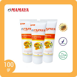 [PAKET 3PCS] MAMAYA - Papaya Face Wash 100g - Brightening | Anti Acne | Niacinamide + Collagen | Facial Wash