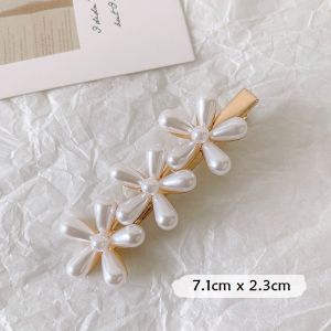 F4 Jepit Rambut Elegan Motif Bunga Daisy Jepit Poni Ornamen Aksesoris Rambut Jedai Mini HMM003