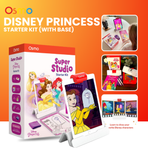 Osmo Super Studio Disney Princess Drawing Starter Kit for Kids of Ages 5-11(with Base) | Educational Drawing Toys