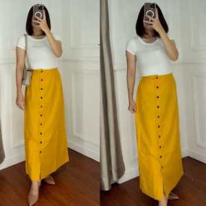 Bawahan rok span kancing depan bahan poplin premium tidak nerawang bawahan rok