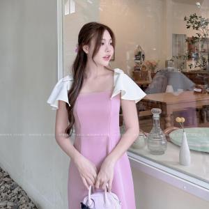 Berry Dress - เดรสสั้น แขนระบาย ชุดไปงานแต่งเดรสเพื่อนเจ้าสาว เดรสออกงาน MT.STDO