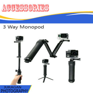 3 Way Monopod Aksesoris GoPro SJCAM Brica BPro Xiaomi Yi Kogan
