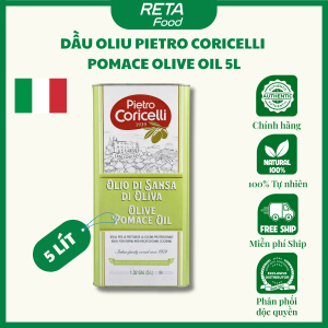 [Date 09.2027] Dầu Olive Pomace Pietro Coricelli 1L/5L– Dầu Ô Liu Nhập Khẩu Ý – Điểm Khói Cao – Phù Hợp Chiên Xào & Nấu Nướng