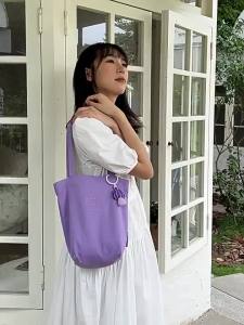 Original Japanese Style Fresh Canvas Bag Small Student Shoulder Bag Women Solid Color New Simple Handbag