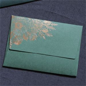 LANCE 5Pcs/lot High Grade Bronzing Pattern DIY Card Vintage 125mmX175mm Paper Envelopes Envelope Bag Invitation Card Wedding Envelopes