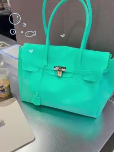 Gel bag 2026 New Summer Commuting Tote Bag Fashionable Transparent Large Capacity Bag for Women