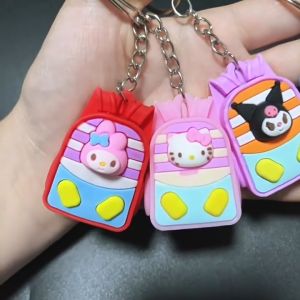 【Local Seller】Cartoon Sanrio Keychain Kawaii Kt Cinnamoroll Kuromi Pendant Cute Bags KeyChain Backpack Decor Toys