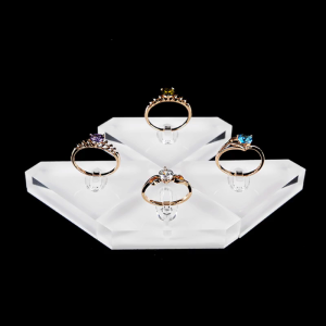 Square for Triangle Ring Storage Holder Finger Ring Clips Display Support Stand Fashion Clear Acrylic Ho