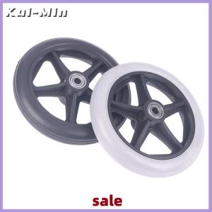 Kui-Min 6 Inch Wheels Smooth Flexible Heavy Duty Wheelchair Front Castor Solid Tire Wheel Wheelchair Replacement Parts