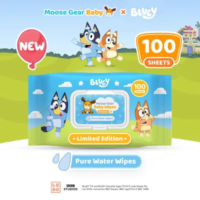 Moose Gear Baby x Bluey Premium Wipes Pure Water 100sheets