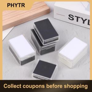 【PHYTR】 1 PCS Bare Diamond Storage Box Plastic Diamond Display Case Colored Gem With Double Inner Cushion Bare Stone Box