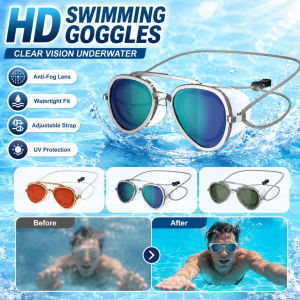 Full View Anti Fog Swim Goggles Panoramic Clear Vision UV Protection Comfort Fit All Angle Swimming Glasses For Sport