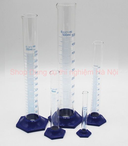 Ống đong thủy tinh chân đế nhựa (nhiều kích thước) - Ống thủy tinh ...