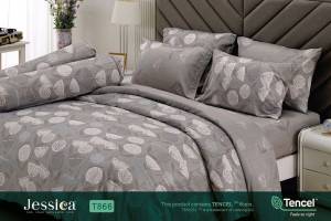 ลิขสิทธิ์แท้💯Jessica รุ่น เทนเซล ทอ 500เส้นด้าย ชุดผ้าปูที่นอน ชุดเครื่องนอน 5ฟุต/6ฟุต รองรับที่นอนหนา 13นิ้ว T868 T869 t870 t871 t872 t873 t874