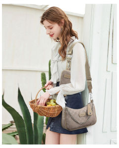 Tas Selempang Wanita Monogram Fashion Korea Cewek Women Shoulder Sling Bag Kain Oxford COD T274