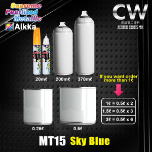 2K Paint AIKKA MT15 Sky Blue SUPREME PEARLIZED METALLIC Car Motor Paint DIY Aerosol Spray Bottle Cat Bancuh Kereta