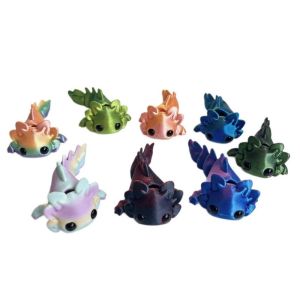 SIRENXI 8pcs Đầy màu sắc Tượng kỳ nhông Khớp nối linh hoạt Hài hước Đồ trang trí kỳ nhông mini Quà tặng Sáng tạo Trang trí bàn làm việc Trang trí bàn làm việc