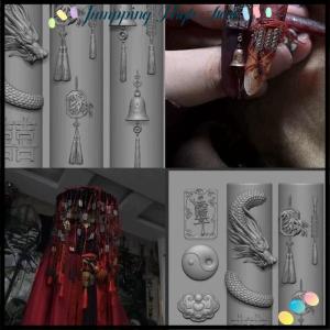 【Jumpping】 แม่พิมพ์ซิลิโคนติดเล็บรูปโบว์น่ารักรูปดอกไม้ผีเสื้อแบบ3D ห่วงโซ่ลูกปัดแสนหวานแม่แบบเล็บโปร่งใสอุปกรณ์ตกแต่งเล็บแบบทำมือ