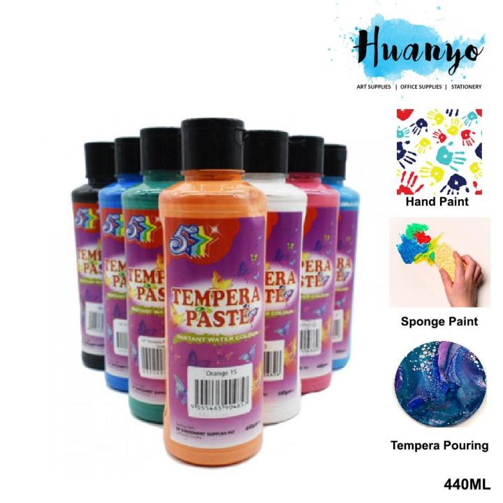 Five Star Non Toxic Tempera Paste Paint Instant Water Colour 440ML