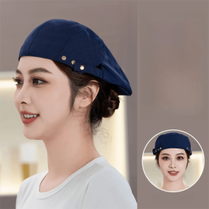 NOER Chống dầu Mũ beret Thoáng khí Vải canvas Giới hạn dịch vụ Sáng tạo Thoải mái Mũ đầu bếp nam Nhà hàng BBQ bếp nhà hàng