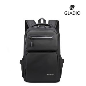 GLADIO Tas Ransel Pria Shikaku Hitam Anti Air Muat Laptop Backpack GLD027B5 Traveler Terbaru