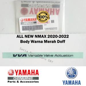 Stiker VVA Variable Valve Actuation Emblem Logo Body Merah Doff All New Nmax N Max Asli Yamaha