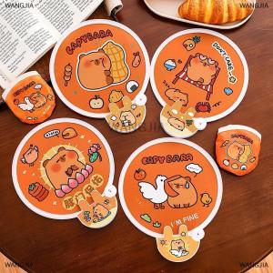 [COD] WANGJIA Portable Cartoon Folding Fan Kawaii Creative Foldable Fan Cool Summer Hand Fan Flying Disk Pocket Cloth Fan Gifts For Kids