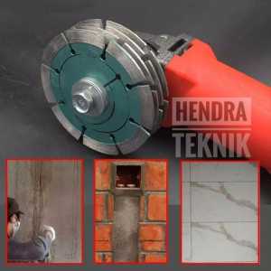 Adaptor Grinda - Wall Chaser Ring Set Pisau Tembok Kayu Penjepit Diamond Wheel Ganda Adaptor Pembuat Jalur Tembok