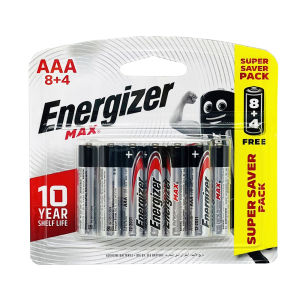 Vỉ 12 viên pin AAA Energizer max Alkaline chính hãng siêu bền siêu tiết kiệm