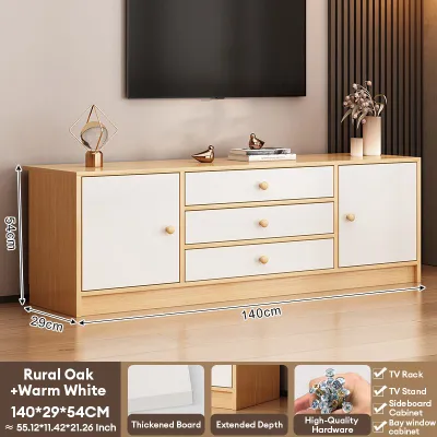 𝙍𝙚𝙖𝙙𝙮 𝙎𝙩𝙤𝙘𝙠 TV Cabinet Tv Rack Rak tv kayu Wooden Kabinet Tv Almari TV 3FT/4FT/5FT/6FT Console Kabinet TV Media電視櫃