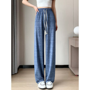 Hellodes - Celana Panjang Kulot Jeans Denim Wanita High Waist Korean Fashion Long Pants