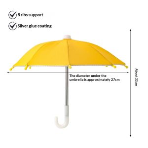 SERENEGLOW Portable Clip-On Sunshade Umbrella with Phone Holder for Outdoor Use Anti-Reflective and Waterproof Design