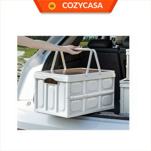 【COZYCASA】Outdoor Multi-functional Wooden Cover Storage Box Heavy Duty Foldable Storage Box for Camping Use Box