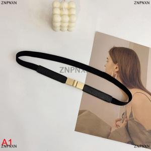 [COD] ZNPNXN Leather Waistband for Women Dress Shirt Girdle Decoration Accessories Waist Seal Elastic Buckle Fashion All-match Thin Belt