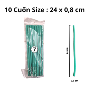 Set 10 Lô Uốn Tóc Xoăn Linh Hoạt Bằng Xốp Mềm Dùng để uốn tóc.