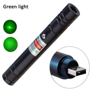 USB Green/Red Beam LED 532mm 2000m Laser Lazer Pointer Pen High Power Strong Professional Wireless Long Range Beam Lght for Outdoor Astronomy Hunting 镭射笔/演示笔