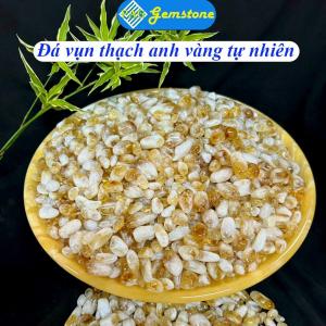 Đá Vụn Thạch Anh Vàng Đá Citrine Tự Nhiên PAG Dùng TrangTrí Nhà Cửa Thanh Tẩy Năng Lượng