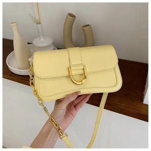 Tas Bahu Wanita Import Semi Rantai Tas Selempang Wanita Model Terbaru Tas Cewek Modis 220546 2054 Polos Kulit PU