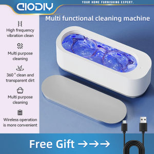 AIODIY High-Frequency Ultrasonic Jewelry & Glasses Cleaning Machine Multifunctional Automatic Dishwasher for Braces Watches & Electronic Accessories Grey