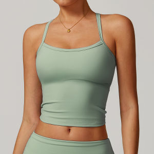 Zechuang Winter Brushed Fabric Beauty Back Yoga Vest Quick-Dry Fitness Top for Women Suitable for Running and Sports 8519