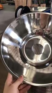 LZD Direct Selling Outdoor Rainproof Road Curved Lamp Stainless Steel Lampshade Factory Workshop Warehouse Simple Chandelier Cover 16 Inch