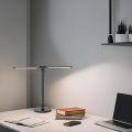 Desk Lamps for Home Office with Dual-Head LED Desk Lamp, USB Charging Port, Eye-Caring Architect Task Lamp, and 5-Level Dimming, Office Desk Accessories with Timing and 180 °   Adjustable (Black). 