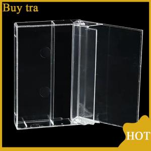 [Buytra] เทปคาสเซ็ท1ชิ้นกล่องใสบันทึกเสียงแม่เหล็กกล่องเปล่ากันฝุ่น