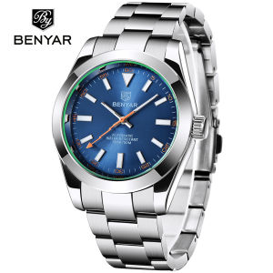 BENYAR Mens Watches Top Brand Luxury 2026 New Automatic Watches Men Waterproof Sport Watch Men Fashion Watch For Men Stainless Steel Male Clock